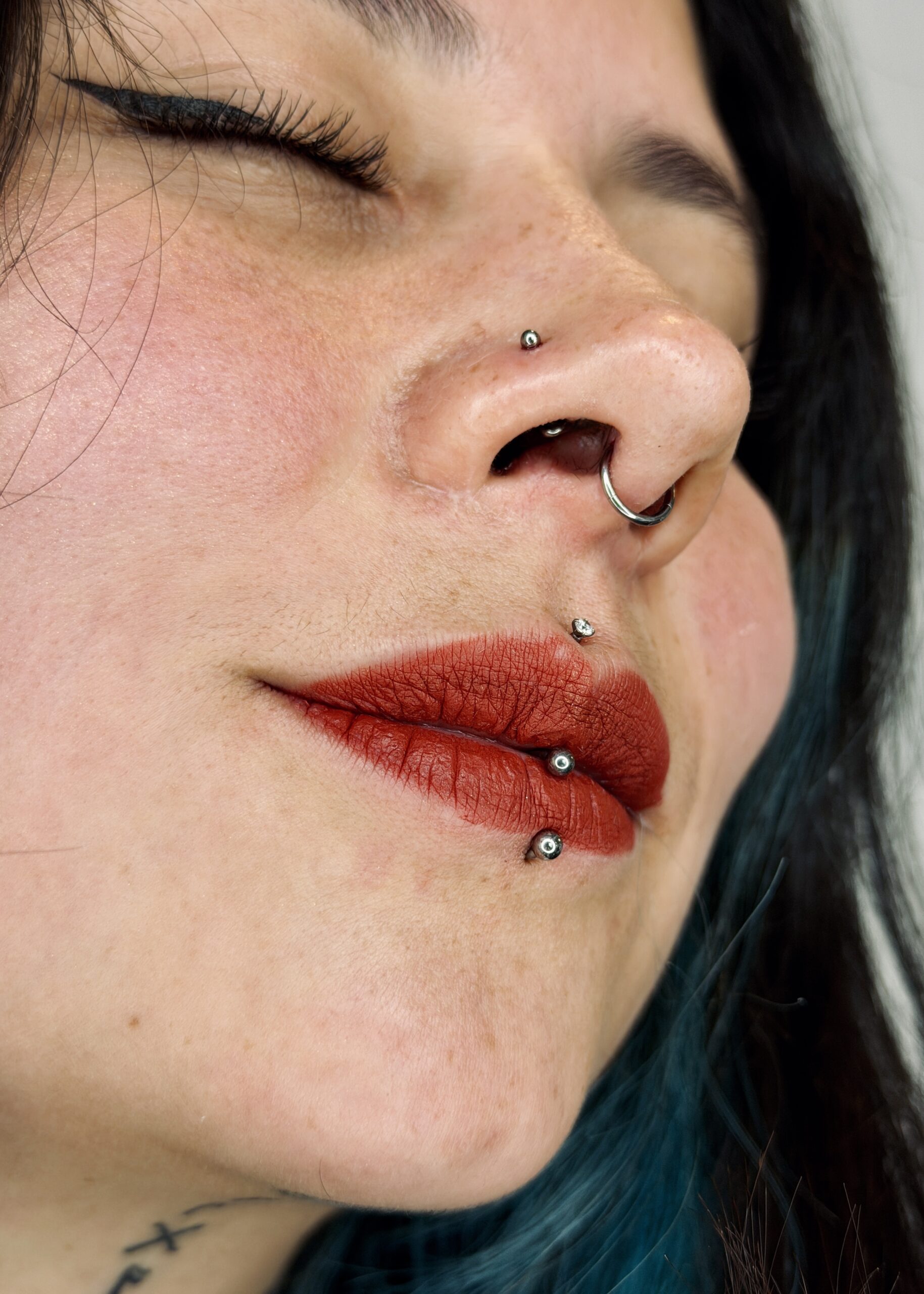 Piercings nostril septum labio